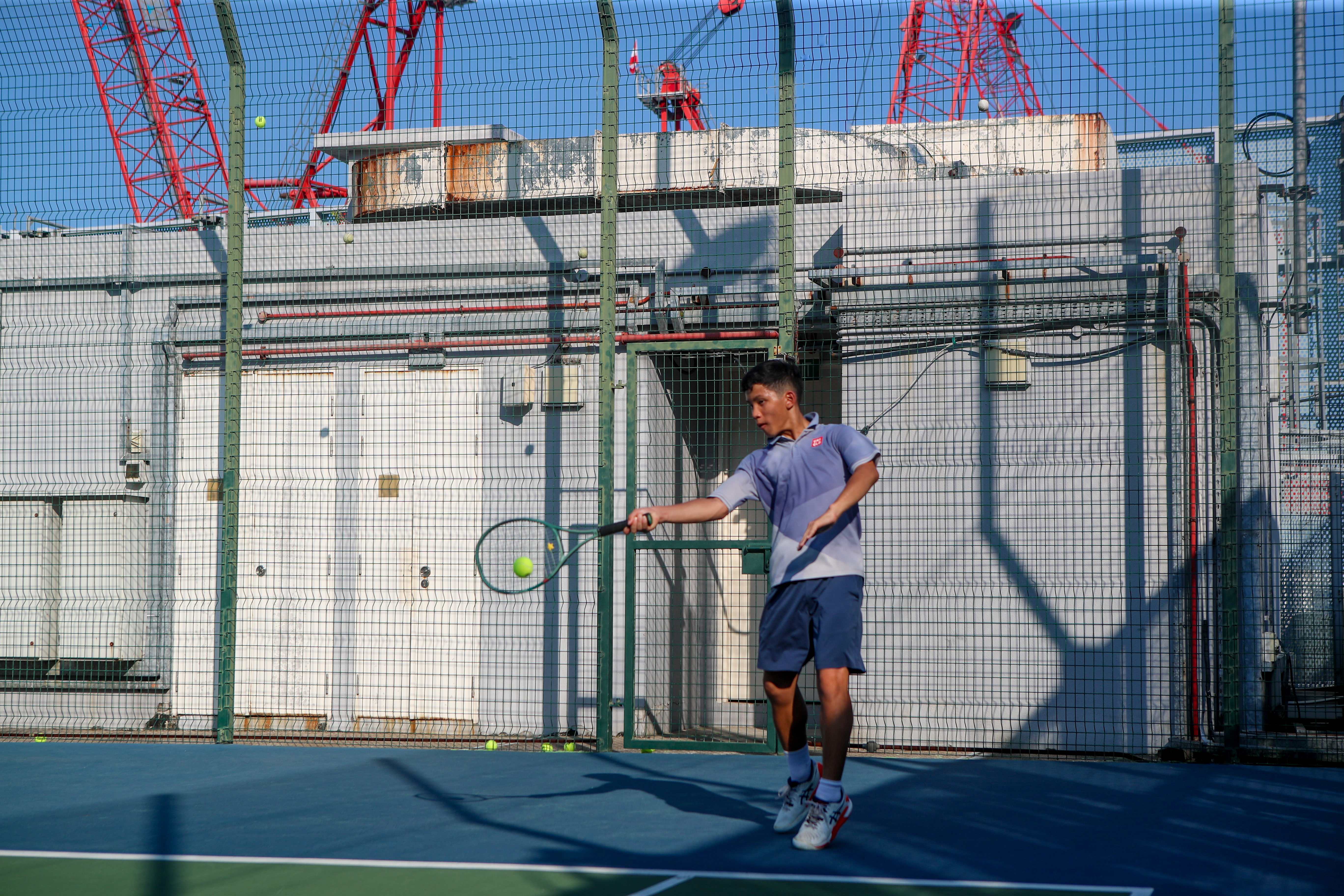 Tennis coaching at Sanwa X Academy one-north Singapore